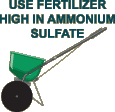 Use fertilizer high in ammonium sulfate
