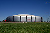 View of the lawn outside of the stadium