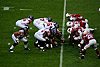 Close up of football players on the field